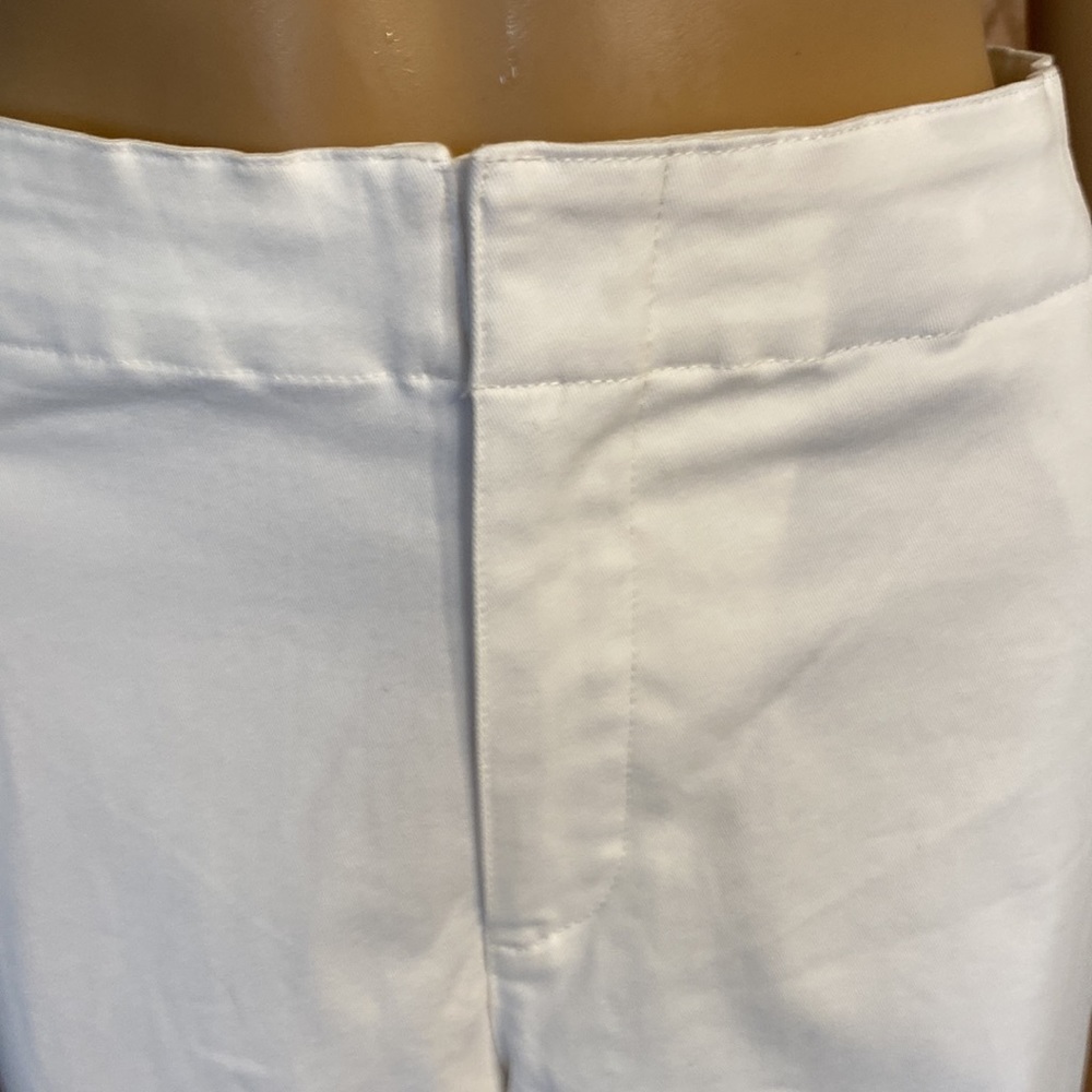 Prologue- white natural waist, wide leg crop pants with side pockets. - Picture 4 of 14